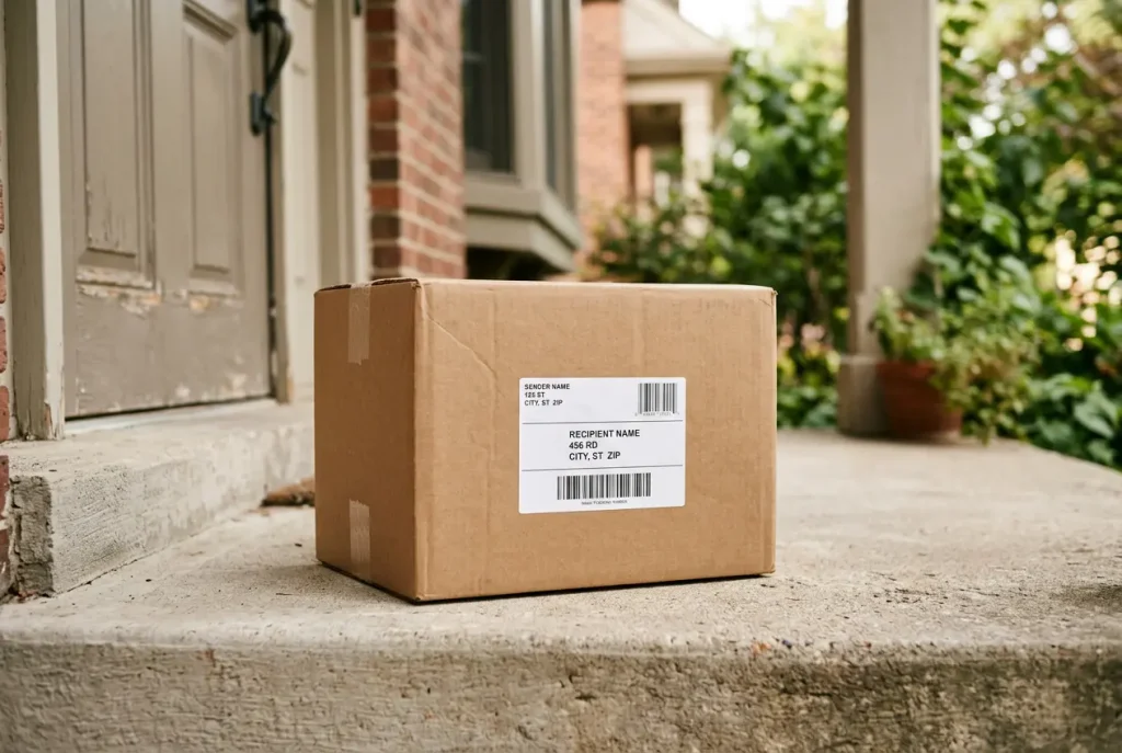 discreet-sex-doll-shipping-plain-box Plain unmarked brown box representing discreet sex doll shipping